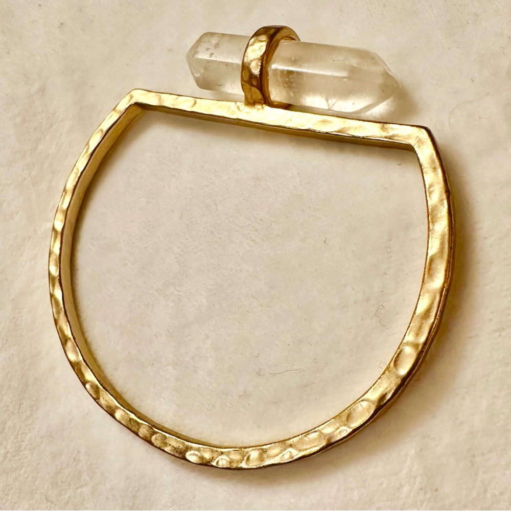 💎 BANGLE 💎 Fashion gold and quartz crystal